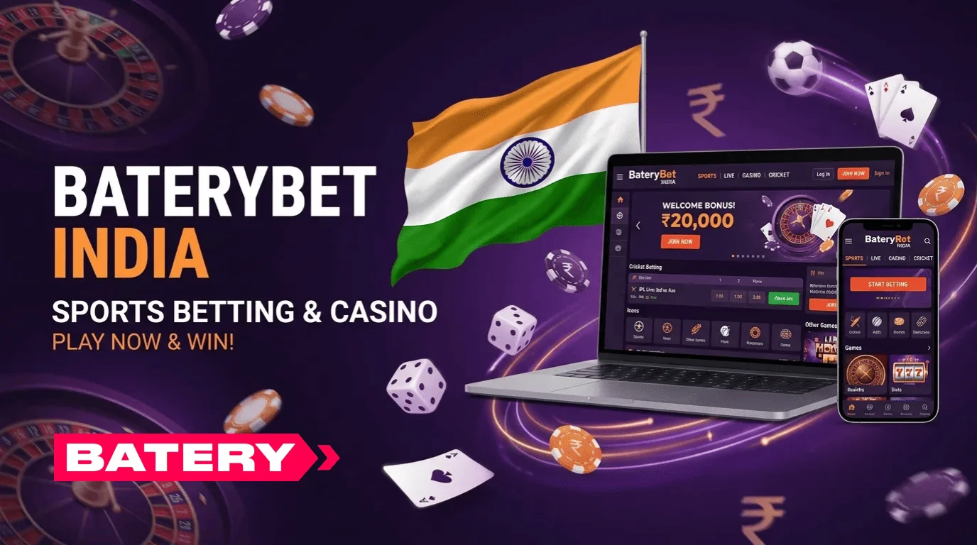 BateryBet website in India for casino games and sports betting